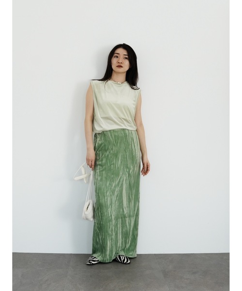 Katrin TOKYO（カトリーントーキョー）の「【JAPAN MADE】sheer velour sleeveless tops（タンクトップ・レディース・ホワイト/ブルー/グリーン系・FREE/XS）」の18枚目の写真
