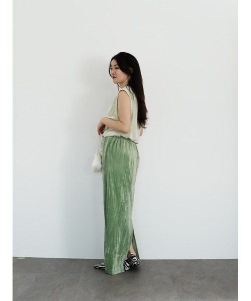 Katrin TOKYO（カトリーントーキョー）の「【JAPAN MADE】sheer velour sleeveless tops（タンクトップ・レディース・ホワイト/ブルー/グリーン系・FREE/XS）」の19枚目の写真
