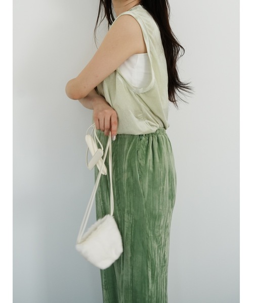 Katrin TOKYO（カトリーントーキョー）の「【JAPAN MADE】sheer velour sleeveless tops（タンクトップ・レディース・ホワイト/ブルー/グリーン系・FREE/XS）」の21枚目の写真