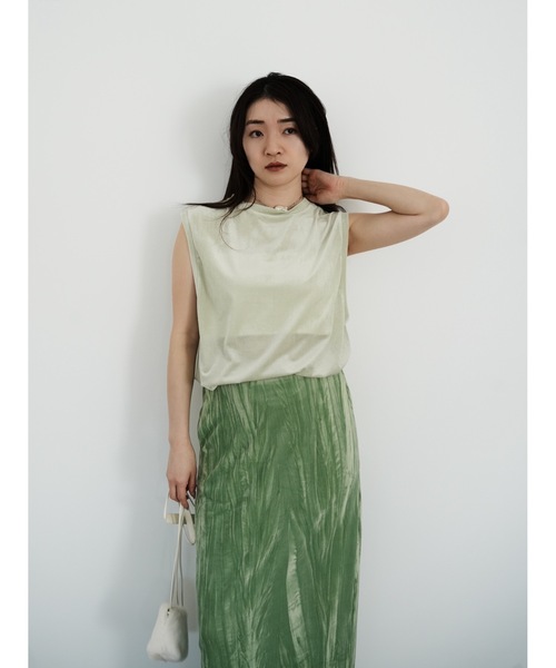 Katrin TOKYO（カトリーントーキョー）の「【JAPAN MADE】sheer velour sleeveless tops（タンクトップ・レディース・ホワイト/ブルー/グリーン系・FREE/XS）」の22枚目の写真