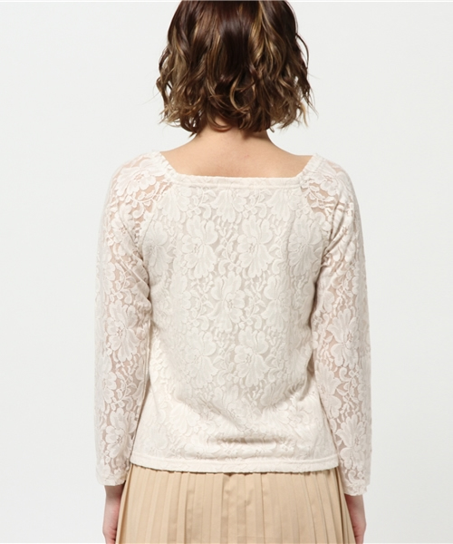 Chico（チコ）の「【who's who Chico】カットレース長袖プルオーバー（Tシャツ/カットソー・レディース・アイボリー/ホワイト・FREE）」の5枚目の写真