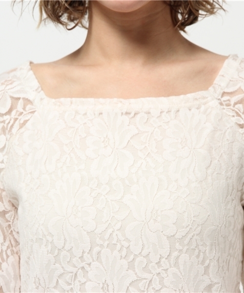 Chico（チコ）の「【who's who Chico】カットレース長袖プルオーバー（Tシャツ/カットソー・レディース・アイボリー/ホワイト・FREE）」の6枚目の写真