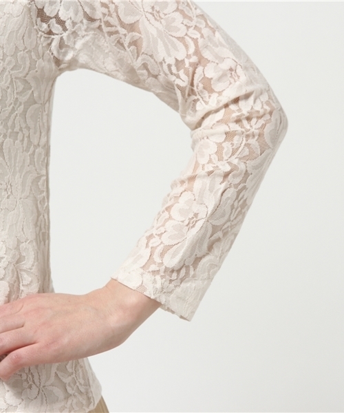 Chico（チコ）の「【who's who Chico】カットレース長袖プルオーバー（Tシャツ/カットソー・レディース・アイボリー/ホワイト・FREE）」の7枚目の写真