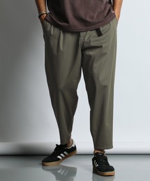 コットンギャバタックカーブパンツ - cotton gabardine tuck curved