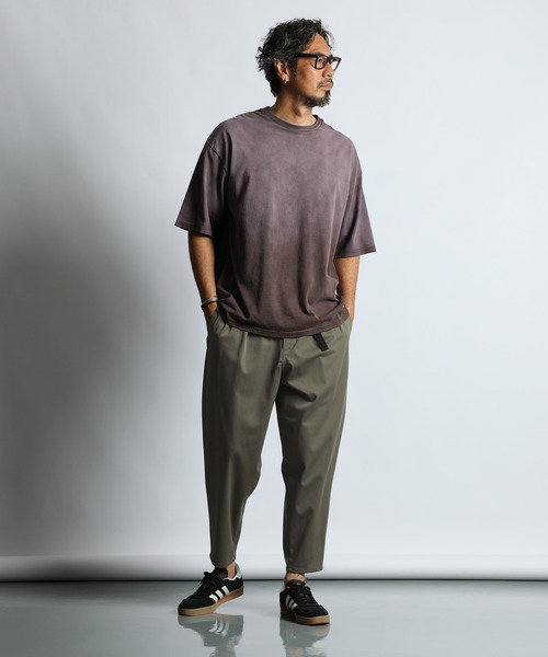 The DUFFER of ST.GEORGE（ザダファーオブセントジョージ）の「『WONDER SHAPE』PIQUE：360°全方向高伸縮『ワンダーシェイプ』ピケ ワイドイージーパンツ（その他パンツ・メンズ・チャコールグレー/ライトグレー/カーキ・X-LARGE/LARGE/MEDIUM/SMALL）」の9枚目の写真