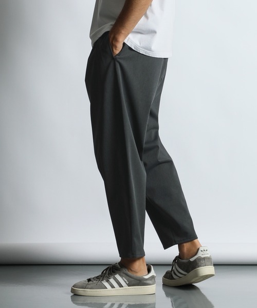 The DUFFER of ST.GEORGE（ザダファーオブセントジョージ）の「『WONDER SHAPE』PIQUE：360°全方向高伸縮『ワンダーシェイプ』ピケ ワイドイージーパンツ（その他パンツ・メンズ・チャコールグレー/ライトグレー/カーキ・X-LARGE/LARGE/MEDIUM/SMALL）」の10枚目の写真