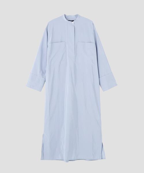 YLEVE(イレーヴ)の「YLEVE / SILK NYLON ONEPIECE(ワンピース・レディース・ブルー/ブラック・1)」の2枚目の写真