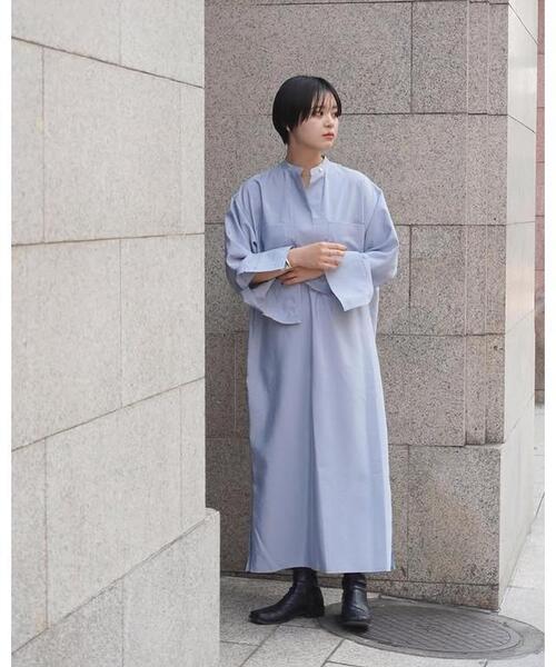 YLEVE(イレーヴ)の「YLEVE / SILK NYLON ONEPIECE(ワンピース・レディース・ブルー/ブラック・1)」の14枚目の写真