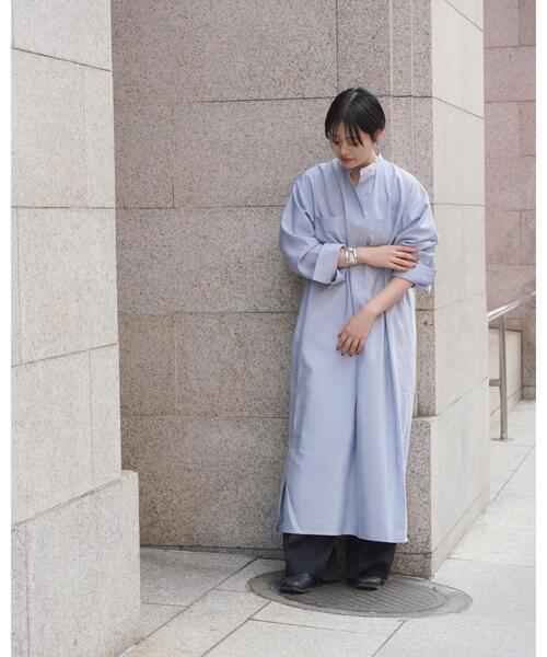 YLEVE(イレーヴ)の「YLEVE / SILK NYLON ONEPIECE(ワンピース・レディース・ブルー/ブラック・1)」の15枚目の写真