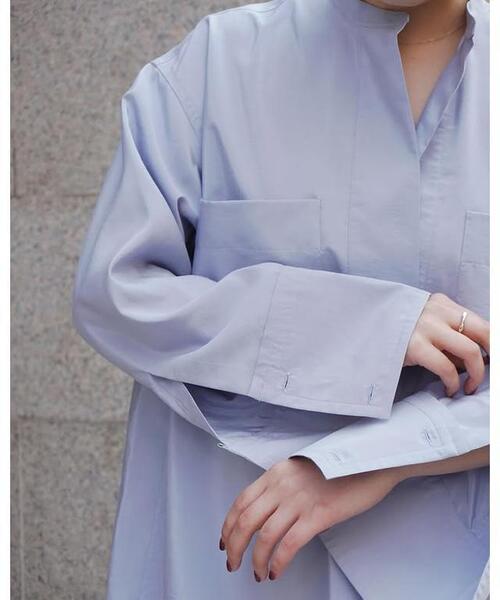YLEVE(イレーヴ)の「YLEVE / SILK NYLON ONEPIECE(ワンピース・レディース・ブルー/ブラック・1)」の16枚目の写真