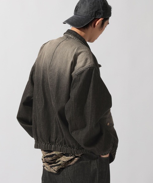 niko and...（ニコアンド）の「Denim Fireman Blouson [niko and ...JEANS]（デニムジャケット・メンズ・アクア/チャコール・MEDIUM/LARGE）」の13枚目の写真
