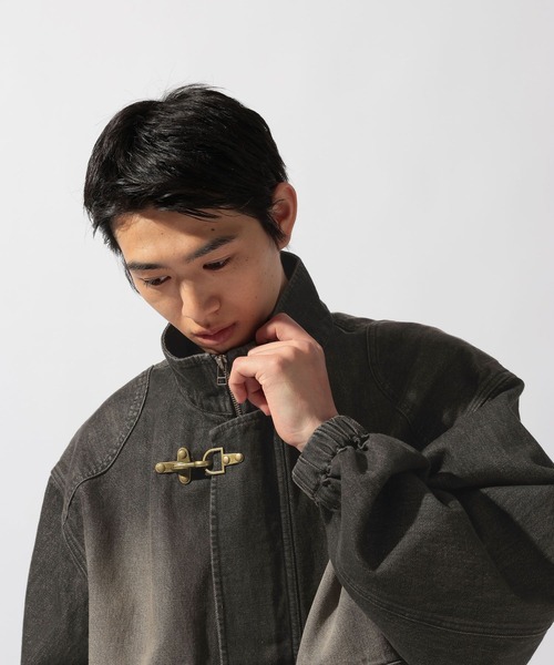 niko and...（ニコアンド）の「Denim Fireman Blouson [niko and ...JEANS]（デニムジャケット・メンズ・アクア/チャコール・MEDIUM/LARGE）」の15枚目の写真