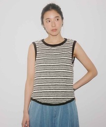 Live in comfort | リブ イン コンフォート 一枚でさらりと快適 やさしいパイル×抗菌防臭素材のマルチボーダータンクトップ(タンクトップ)