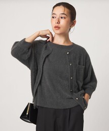 green label relaxing（グリーンレーベルリラクシング）の「フラッフフェザー ハーフスリーブ ニット カーディガン（カーディガン/ボレロ）」