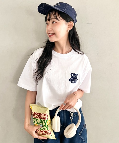 wears(ウェアーズ)の「【綿100%・オーバーサイズ】wearsオリジナルロゴプリントTシャツ 半袖T(Tシャツ/カットソー・レディース・レッド/ブルー・FREE)」の7枚目の写真