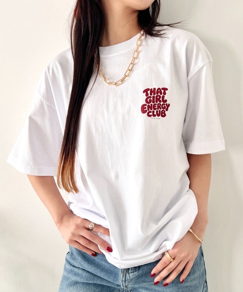 wears(ウェアーズ)の「【綿100%・オーバーサイズ】wearsオリジナルロゴプリントTシャツ 半袖T(Tシャツ/カットソー・レディース・レッド/ブルー・FREE)」の3枚目の写真
