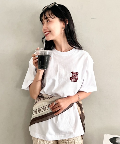 wears(ウェアーズ)の「【綿100%・オーバーサイズ】wearsオリジナルロゴプリントTシャツ 半袖T(Tシャツ/カットソー・レディース・レッド/ブルー・FREE)」の19枚目の写真