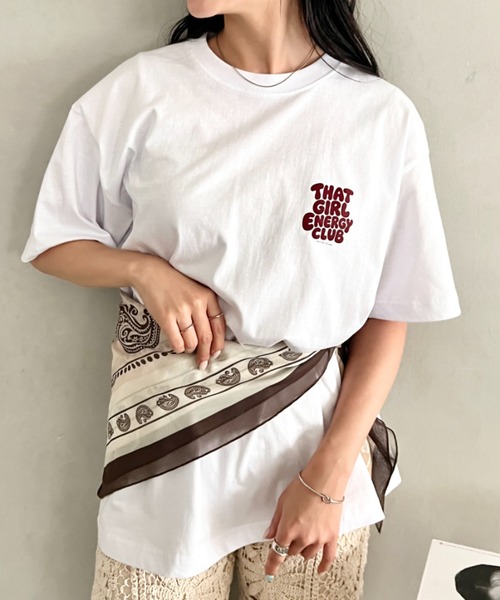 wears(ウェアーズ)の「【綿100%・オーバーサイズ】wearsオリジナルロゴプリントTシャツ 半袖T(Tシャツ/カットソー・レディース・レッド/ブルー・FREE)」の21枚目の写真