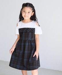 ROPE' PICNIC（ロペピクニック）の「【KIDS/キッズ】肩あきチェック柄ワンピース/リンクコーデ（ワンピース）」