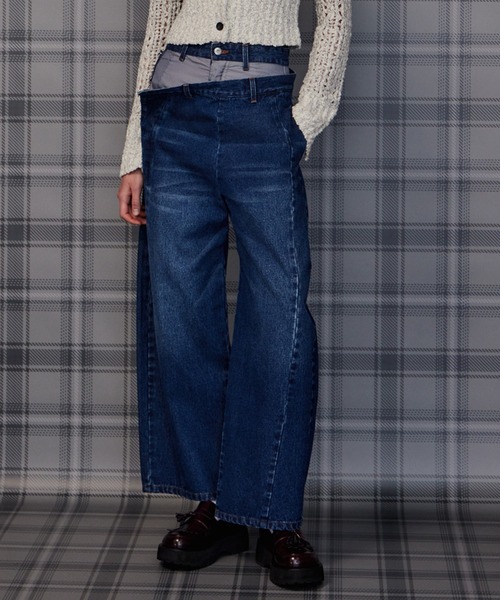 MAISON SPECIAL(メゾンスペシャル)の「【2026Autumn PRE-ORDER】2WAY Turn-Back Denim/2WAYターンバックデニム(デニムパンツ・レディース・ブラック/ブルー/ブラウン・36/38)」の5枚目の写真