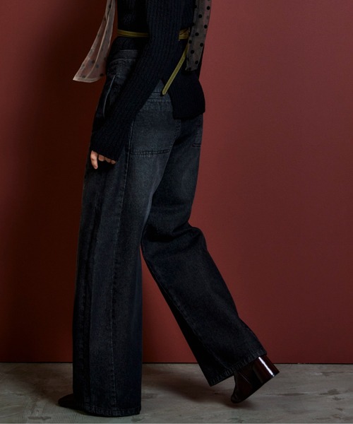 MAISON SPECIAL(メゾンスペシャル)の「【2026Autumn PRE-ORDER】2WAY Turn-Back Denim/2WAYターンバックデニム(デニムパンツ・レディース・ブラック/ブルー/ブラウン・36/38)」の6枚目の写真