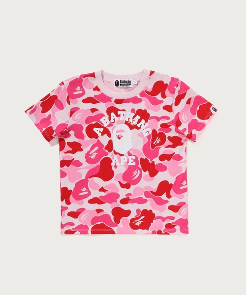 A BATHING APE(アベイシングエイプ)の「ABC CAMO COLLEGE MINI TEE(Tシャツ/カットソー・レディース・ブルー/ピンク/グリーン・MEDIUM/LARGE/SMALL)」の1枚目の写真