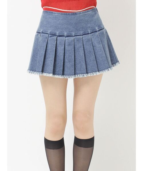 Now me. by NYLON JAPAN(ナウミーバイナイロンジャパン)の「デニムプリーツスカート(スカート・レディース・ブルー/ブラック・SMALL/MEDIUM)」の18枚目の写真
