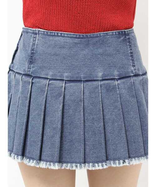 Now me. by NYLON JAPAN(ナウミーバイナイロンジャパン)の「デニムプリーツスカート(スカート・レディース・ブルー/ブラック・SMALL/MEDIUM)」の21枚目の写真