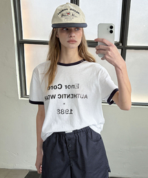 [CORE] VINTAGE RINGER T-SHIRT - WHITE