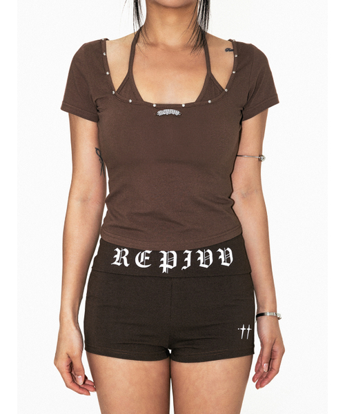 REPIVV（レピヴ）の「Burning Bikini T-shirt (Brown)（Tシャツ/カットソー・レディース・その他・FREE）」の2枚目の写真