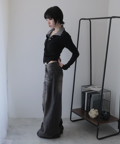 Ulysses（ユリシス）の「フェイクレイヤードカットソー（Tシャツ/カットソー・レディース・ブラック・S/M）」の3枚目の写真