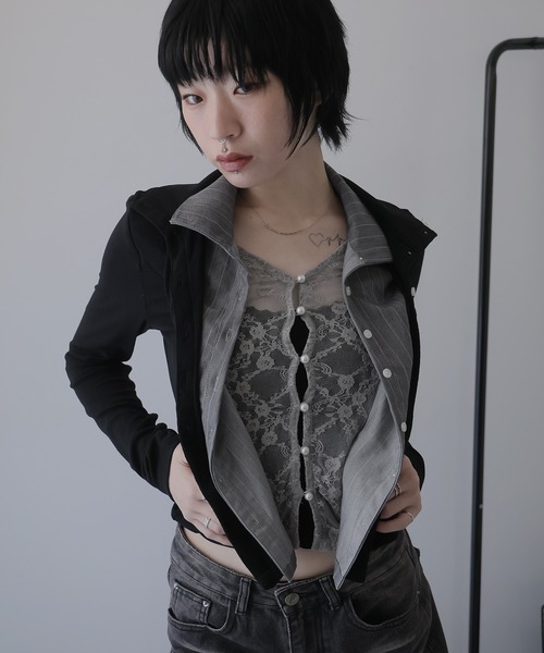 Ulysses（ユリシス）の「フェイクレイヤードカットソー（Tシャツ/カットソー・レディース・ブラック・S/M）」の17枚目の写真