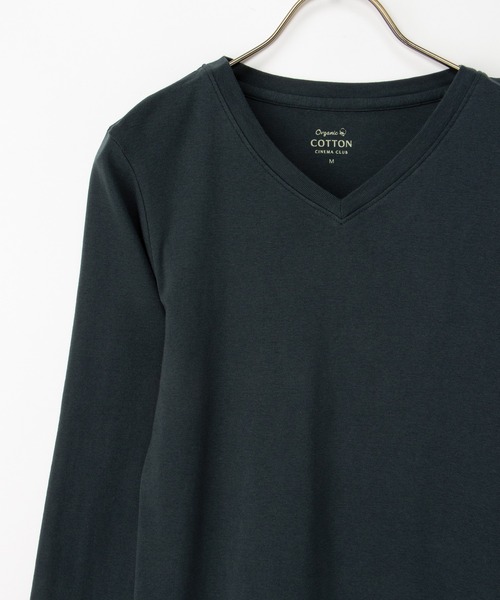 Honeys(ハニーズ)の「オーガニックVネックT(Tシャツ/カットソー・レディース・ブラック/ネイビー系1/ダークグリーン/ベージュ系その他2/ダークオレンジ・M/L/LL)」の21枚目の写真