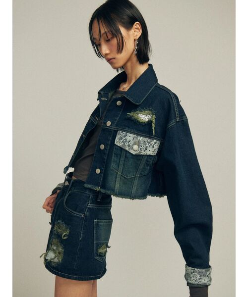 EMODA（エモダ）の「ダメージマイクロミニスカート（スカート・レディース・インディゴブルー/ブラック・SMALL/MEDIUM）」の12枚目の写真
