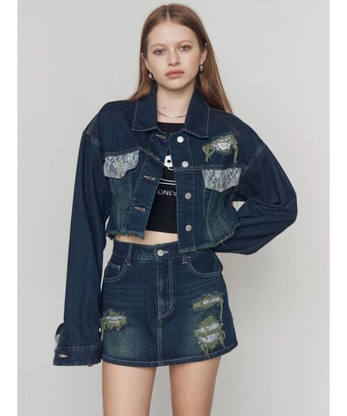EMODA（エモダ）の「ダメージマイクロミニスカート（スカート・レディース・インディゴブルー/ブラック・SMALL/MEDIUM）」の17枚目の写真