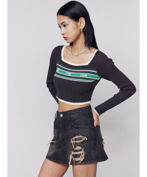 EMODA（エモダ）の「ダメージマイクロミニスカート（スカート・レディース・インディゴブルー/ブラック・SMALL/MEDIUM）」の22枚目の写真