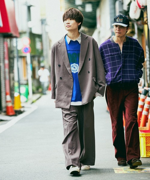 niko and...(ニコアンド)の「ゆるテーラードジャケット(テーラードジャケット・メンズ・グレー/ブラウン・MEDIUM/LARGE)」の14枚目の写真