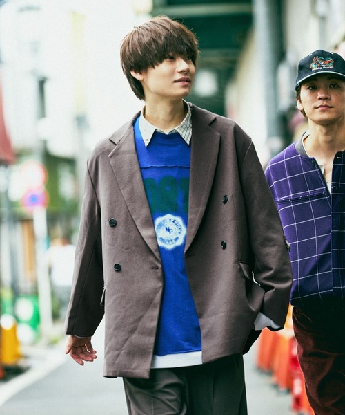 niko and...(ニコアンド)の「ゆるテーラードジャケット(テーラードジャケット・メンズ・グレー/ブラウン・MEDIUM/LARGE)」の18枚目の写真