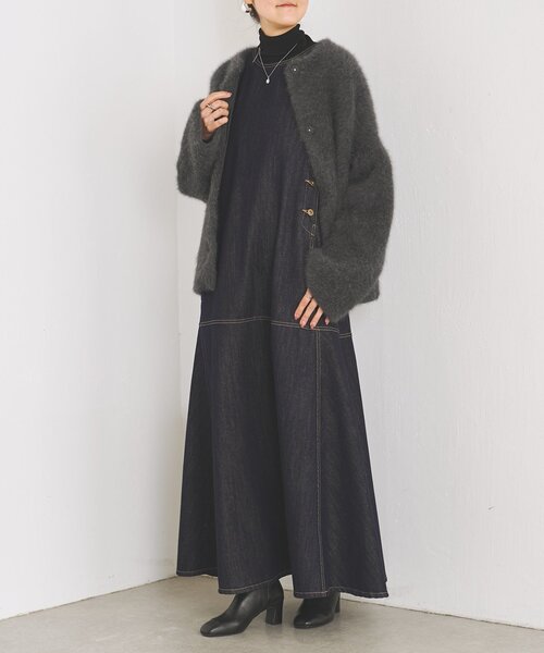 BEARDSLEY(ビアズリー)の「《ZOZO先行予約開始》デニムワンピース(ワンピース・レディース・インディゴブルー・1/0)」の5枚目の写真