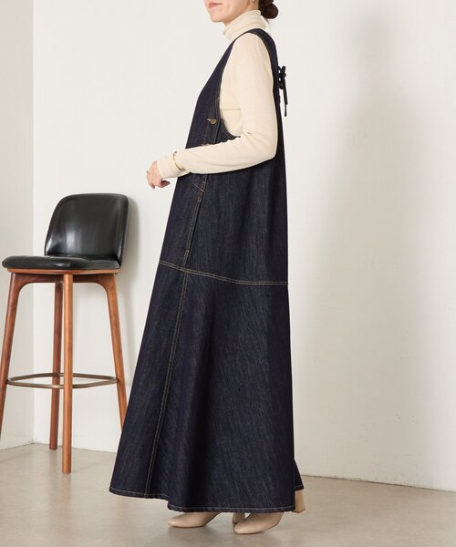 BEARDSLEY(ビアズリー)の「《ZOZO先行予約開始》デニムワンピース(ワンピース・レディース・インディゴブルー・1/0)」の7枚目の写真