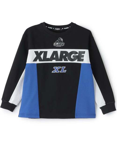 XLARGE KIDS(エクストララージキッズ)の「カラーブロックプルオーバー(スウェット・キッズ・ブルー/オレンジ・140cm/130cm/120cm)」の2枚目の写真