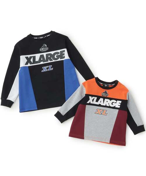 XLARGE KIDS(エクストララージキッズ)の「カラーブロックプルオーバー(スウェット・キッズ・ブルー/オレンジ・140cm/130cm/120cm)」の4枚目の写真