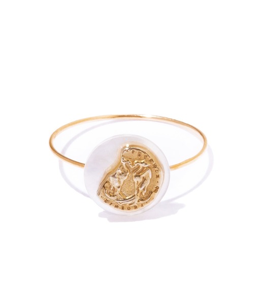 les bonbon(ルボンボン)の「【les bonbon】phoenix ring/フェニックス リング 10金 コイン シェル(リング・レディース・ゴールド・#9/#15/#13/#11)」の1枚目の写真
