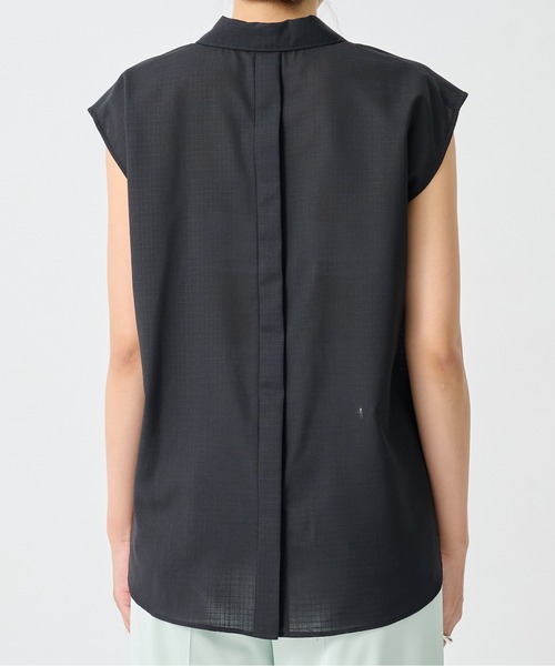 CITY TOKYO(シティトウキョウ)の「【CITY TOKYO/シティートウキョウ】Ripstop Sheer Shirt/リップストップシアーシャツ(シャツ/ブラウス・レディース・ホワイト/ブラック・FREE)」の13枚目の写真