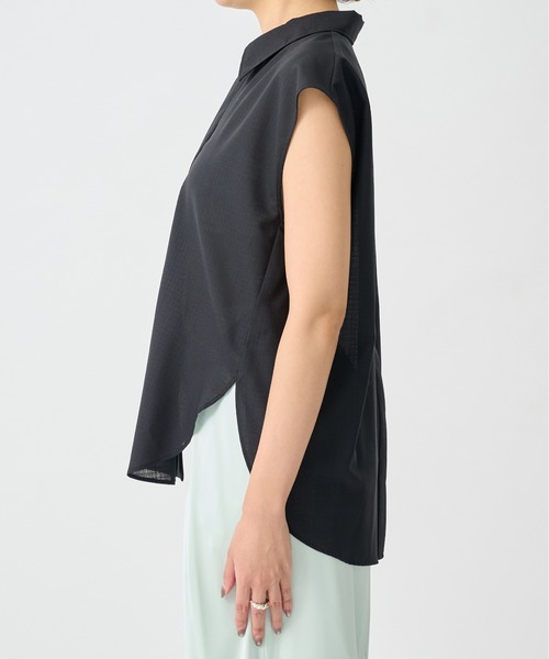 CITY TOKYO(シティトウキョウ)の「【CITY TOKYO/シティートウキョウ】Ripstop Sheer Shirt/リップストップシアーシャツ(シャツ/ブラウス・レディース・ホワイト/ブラック・FREE)」の12枚目の写真