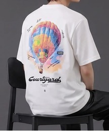 気球 アートグラフィック バックプリント 半袖Tシャツ