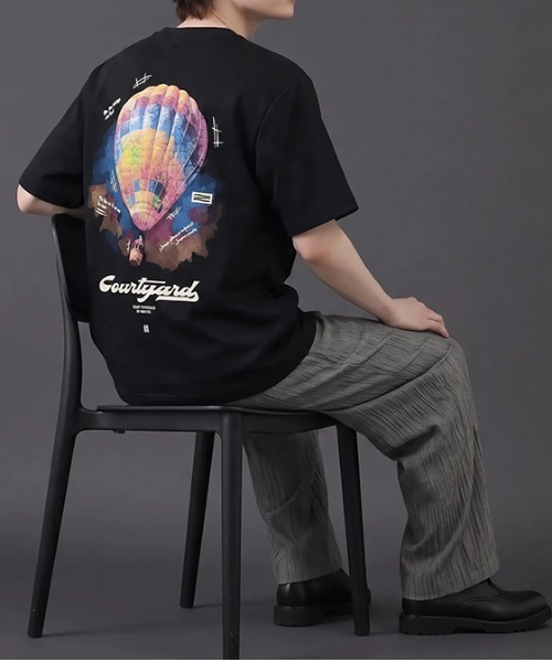 revertical(リバーティカル)の「気球 アートグラフィック バックプリント 半袖Tシャツ(Tシャツ/カットソー・メンズ・ブラック/ホワイト・MEDIUM/LARGE)」の10枚目の写真