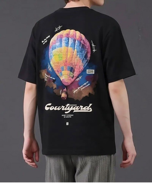 revertical(リバーティカル)の「気球 アートグラフィック バックプリント 半袖Tシャツ(Tシャツ/カットソー・メンズ・ブラック/ホワイト・MEDIUM/LARGE)」の8枚目の写真