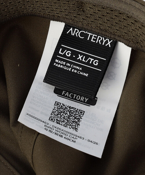 ARC'TERYX(アークテリクス)の「ARC’TERYX/アークテリクス バード ワード キャップ/Bird Word Cap(キャップ・メンズ・ブラック/オリーブ・LARGE)」の9枚目の写真
