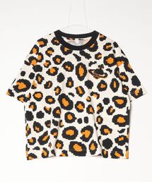 PIXELATED LEOPARD SHORT T-SHIRT
